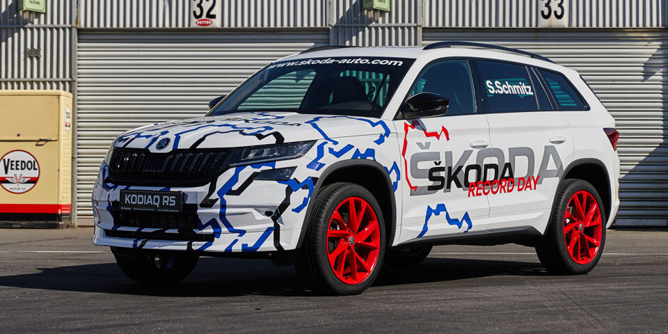 Skoda Kodiaq RS ging auf Rekordjagd