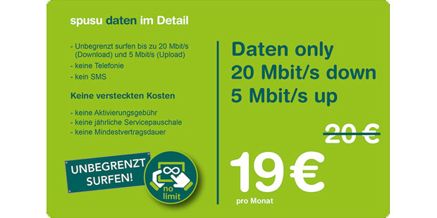 Spusu greift mit echter Daten-Flatrate an