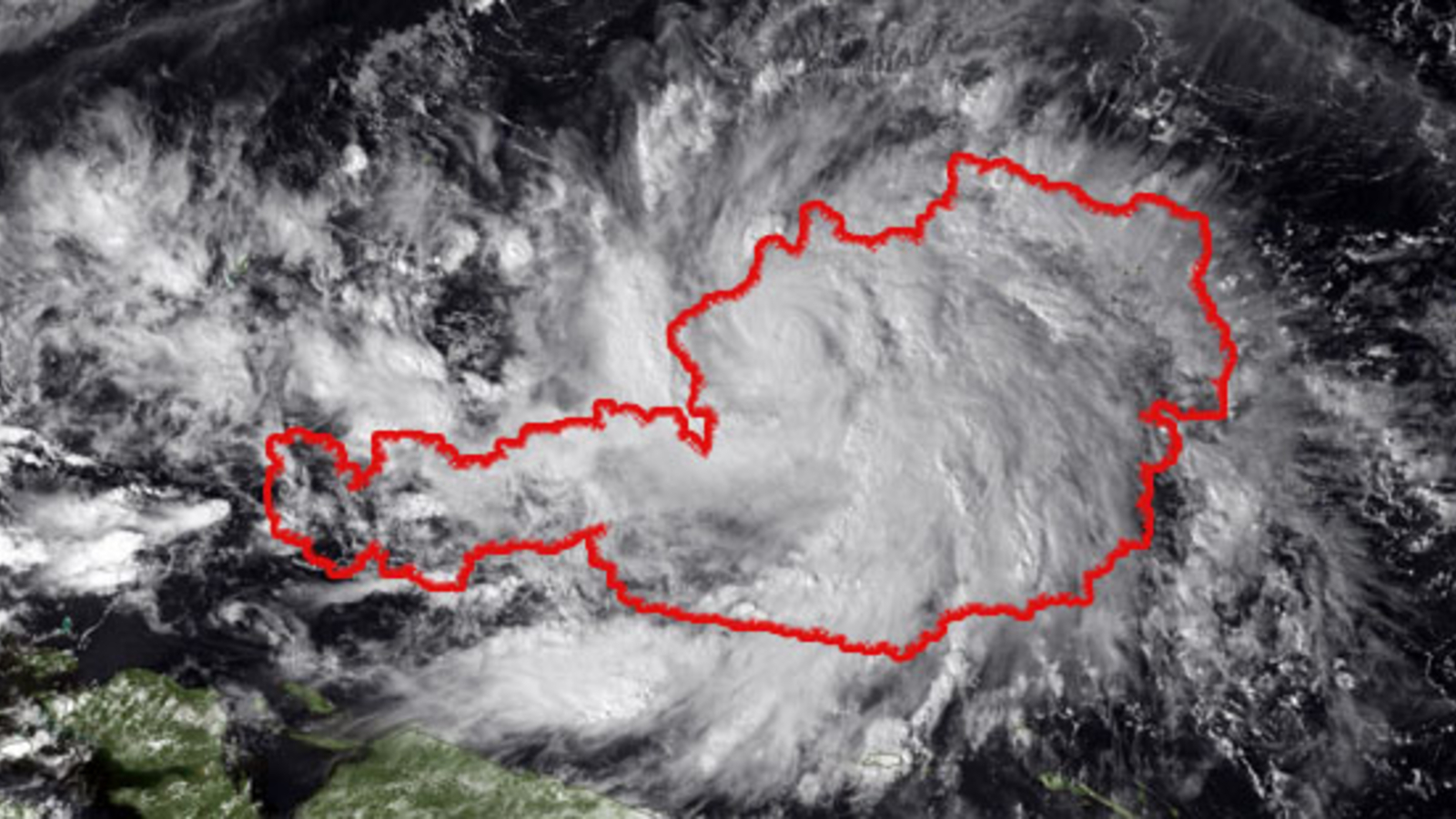 Dieser Taifun ist so groß wie Österreich