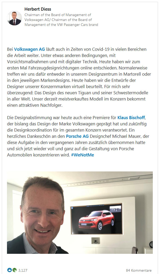 Hat der VW-Chef den nächsten Tiguan geleakt?