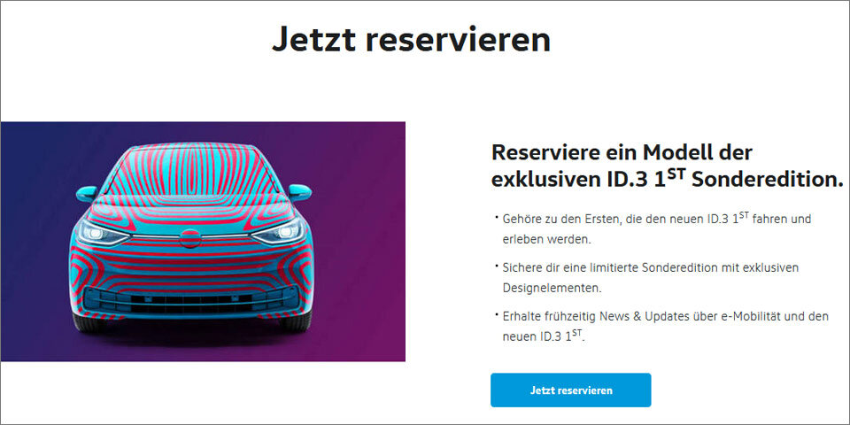 VWs neues Elektroauto vorbestellbar