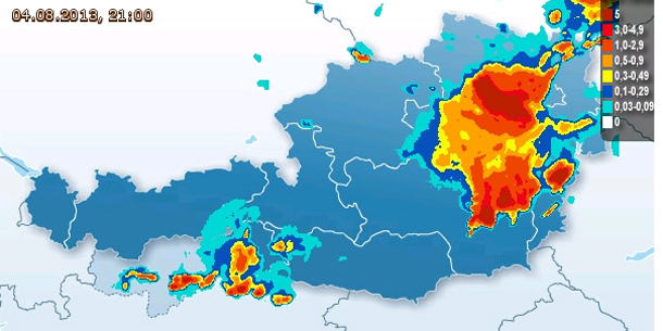 Heftige Gewitter in Österreich