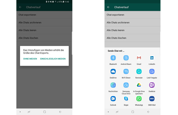 WhatsApp-Trick: Chats per Mail versenden