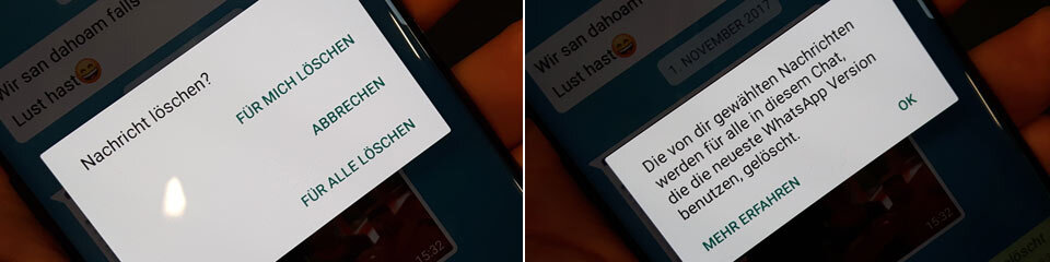 WhatsApp verbessert Löschfunktion massiv