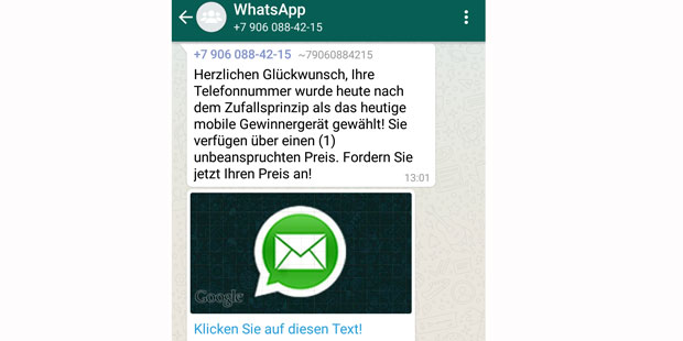 Neuer Mega-Betrug bei WhatsApp