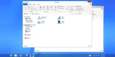 Foto von der Windows 8 Desktop-Version