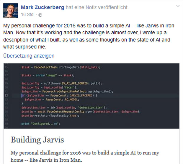 Zuckerbergs Super-Assistent ist fertig